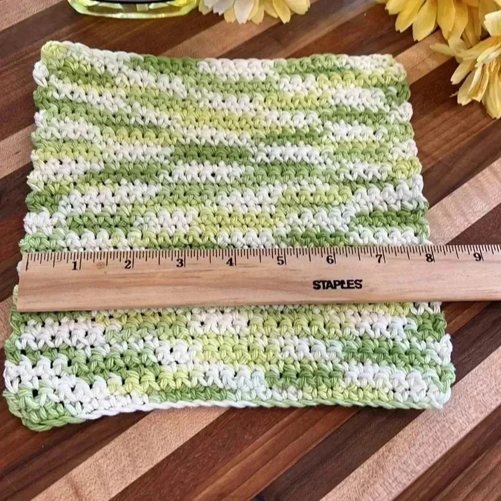 100% Cotton Handmade Washcloths - Set of 3